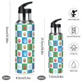 thumbnail image 2 of Yayeee 20oz Insulated Water Bottle Double Wall Stainless Steel with Flip Straw Lid, Christmas Dog Paws Pattern, 2 of 7