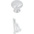thumbnail image 2 of Stone Harbor Hardware Bi-Fold Closet Door Knob, 1-1/4 Inches, Satin Chrome, 2 of 5