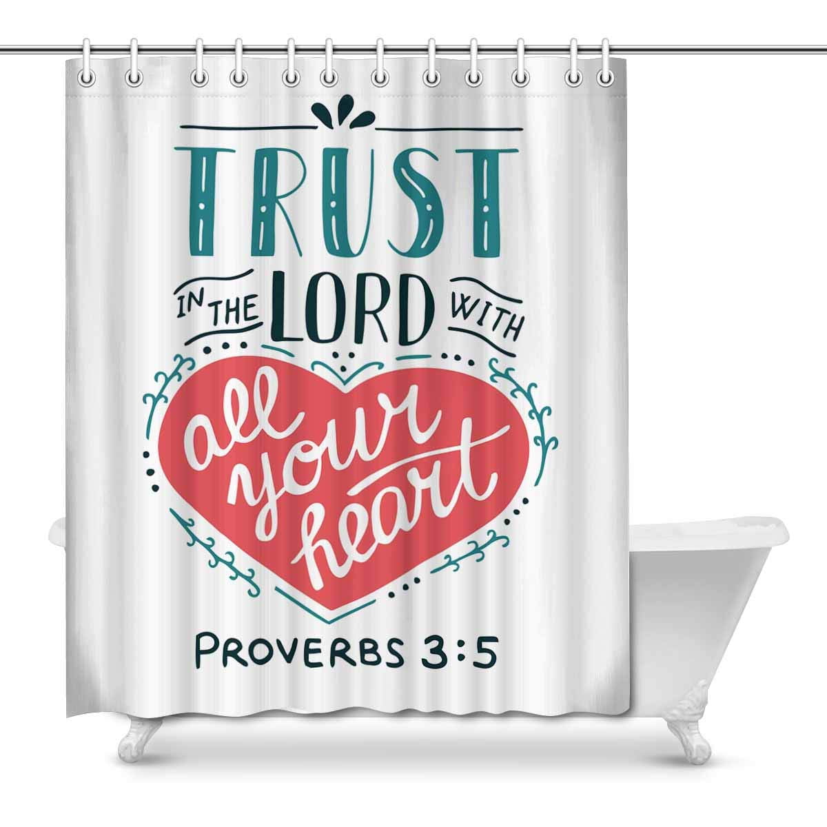 MKHERT Christian Bible Verse Proverb Trust in The Lord House Decor