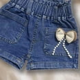 thumbnail image 5 of NAISIBABY Girls Denim Shorts, High Rise Floral Pockets Stretch Kids Summer Fashion Shorts Blue 1T, 5 of 5
