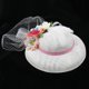 thumbnail image 3 of Diadema de cabellero Nupcial Sombrero con Plumas Flores de Cabello Vintaje Accesorios para de Té Cerimonia Noche Blanco Salvador Accesorio para el cabello de las mujeres, 3 of 10