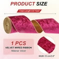 thumbnail image 2 of Uxcell 4" x 10 Yards Velvet Wired Gold Crushed Ribbon for Bow Decor Rose Red, 2 of 7