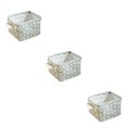 thumbnail image 4 of Destyer Cotton Linen Desktop Storage Basket Sundries Storage Box Space-Saving Bag Organizer, Blue No.02 3PCS, 4 of 6