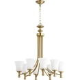 thumbnail image 2 of Quorum Lighting Rossington 8-Light Chandelier, Aged Brass, 27 Width, 29 Height, 2 of 2