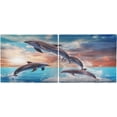 thumbnail image 3 of GZHJMY 36 Inch Length Kitchen Curtains Cute Dolphins 2 Panels Half Window Sheer Curtains Rod Pocket Farmhouse Short Drapes for Bathroom Cafe Basement Home Decor, 3 of 5