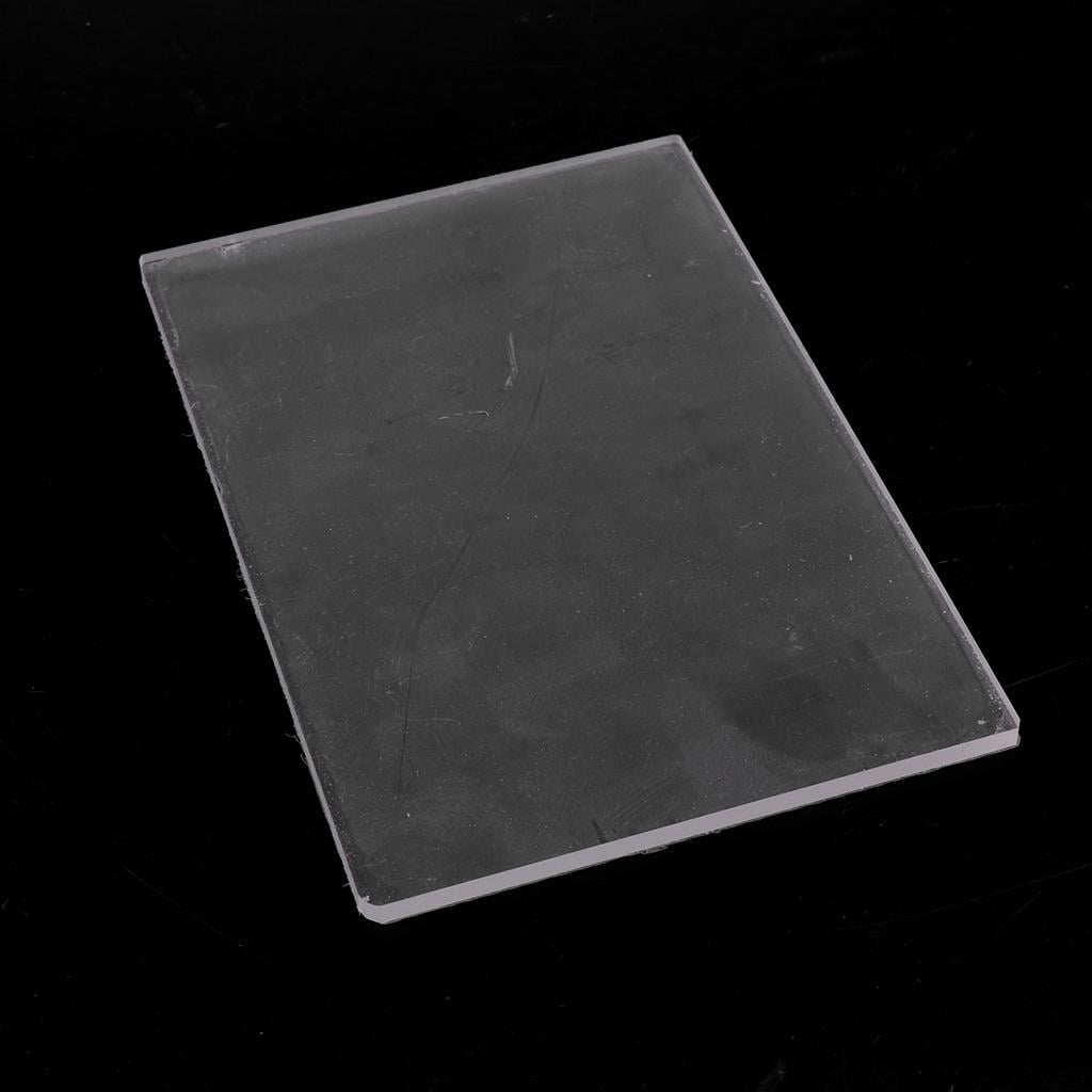 Fityle Acrylic Transparent Clay Pottery Sculpture Tool Workbench Pressure Plate DIY Polymer Clay Acrylic Sheet Backing Board for Shaping Sculpting Tools 10X10X0.4CM