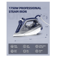thumbnail image 2 of Steam Iron for clothes - 1750W Clothes Iron with Non-Stick Ceramic Soleplate, Powful Steam, 3-Way Auto-Off, Self-Cleaning, Anti-Calc, 13.52oz Water Tank Ironing Clothes for Home, 2 of 6