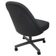 thumbnail image 3 of M-235 Dinette Swivel Metal Caster Chairs - Crackle Glass - Grey Vinyl - Grey, 3 of 3
