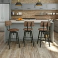 thumbnail image 6 of Amisco Woodland Adjustable Stool - Light Brown Distressed Wood / Dark Grey Metal, 6 of 9