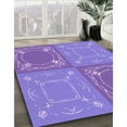 thumbnail image 3 of Ahgly Company Machine Washable Indoor Rectangle Transitional Purple Mimosa Purple Area Rugs, 8' x 12', 3 of 7