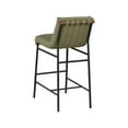 thumbnail image 5 of Meridian Furniture Burke Olive Green Vegan Leather Bar Stool, 5 of 9