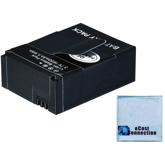 Batterie pour Appareil Photo GoPro HERO3/HERO3+, 1500mAh + Chiffon en Microfibre eCostConnection AHDBT-301/AHDT-302