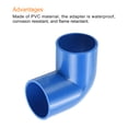 thumbnail image 4 of Conduit Coupler 90 Degree Elbow Pipe Fittings 20 mm Blue Change Direction for DIY Electrical Conduit Pack of 30, 4 of 5