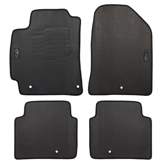 ecoMats All Weather Floor Mats Fit for Hyundai Elantra 2017 2018 2019 2020 with Safety Locks, Front and Rear Set, Dark Grey, All Weather - ecoMats