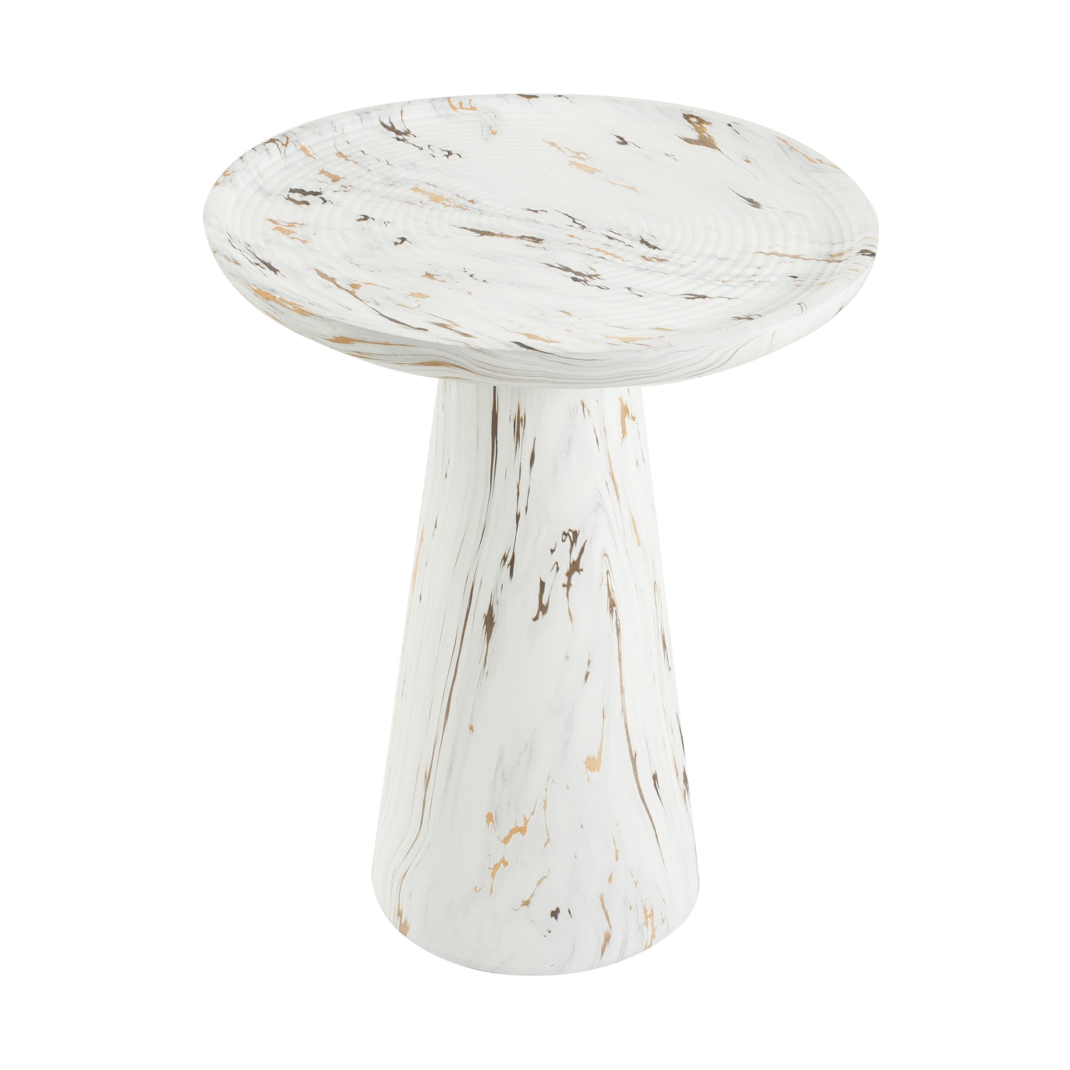Christopher Knight Home Modern Lightweight MGO Accent Side Table with Pedestal Base, Alabaster
