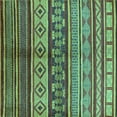 thumbnail image 1 of Ahgly Company Indoor Square Oriental Turquoise Blue Industrial Area Rugs, 5' Square, 1 of 4