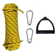 thumbnail image 2 of LJNYFDC 4 Meters Long Sled Rope Water Skiing Tow Rope with Handle 4m Nylon Rope Stainless Steel Carabiner Buckle Ideal for Wakeboard and Kneeboard, 2 of 7