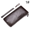thumbnail image 2 of Mens Wristlet Purse Solid Color Thin Phone Wristlet Wallet Long Zipper Wallet, 2 of 10