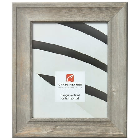 Craig Frames Scalloped American Barn, Faux Barnwood Picture Frame, Natural, 12 x 18 Inch