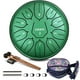 thumbnail image 1 of Tambor LEKATO de acero, 6 pulgadas, 11 notas con bolsa, color verde, 1 of 7