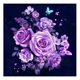 thumbnail image 1 of FLhrweasw DIY 5D flores púrpuras diamante pintura bordado cruz artesanía puntada decoración, 1 of 8