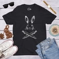 thumbnail image 4 of Jolly Roger Easter T Shirt Funny Bunny Skull Crossbones Egg Hunt Dad Flag Tee Graphic Tees, 4 of 9
