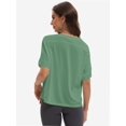 thumbnail image 5 of Summer Tops Womens Solid T Shirts for Women Loose Shirts Basic Tee, 5 of 6