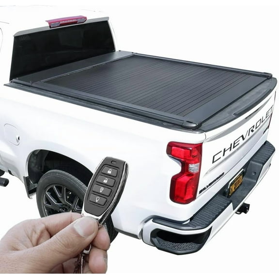 Syneticusa ER Power Retract Hard Tonneau Cover Fits 2014-2025 Chevy Silverado/GMC Sierra 1500 5'8" (69.9”) Truck Bed Retractable Waterproof T-Slot Rails