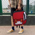 thumbnail image 4 of Cartoon Fashion Backpack Casual Oxford Cloth Soft Korean BackPack (Purple), 4 of 9