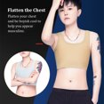 thumbnail image 3 of Sonducket Camiseta sin mangas Tomboy Breast Chaleco Camisa Pecho Binder Trans Adelgazante Ropa interior elástica Vendaje reforzado Mujer Ropa interior Gris L, 3 of 6