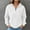 White, variant on JUSLIO Cotton Blouses for Women Zipper Relaxed Fit Sweatshirts Solid Long sleeve Collar Sweatshirts Army Green L