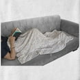thumbnail image 5 of Abstract Soft Flannel Fleece Blanket, Simple Colorful Triangles Minimalistic Geometric Print on Plain Background, Cozy Plush for Indoor and Outdoor Use, 70" x 90", Pink Pale Orange, by Ambesonne, 5 of 5