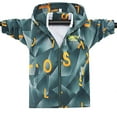 thumbnail image 4 of NAISIBABY Boys Windbreaker Jacket, Long Sleeve Zip-Up Fashion Prints Hooded Waterproof Coat Green 4T, 4 of 4