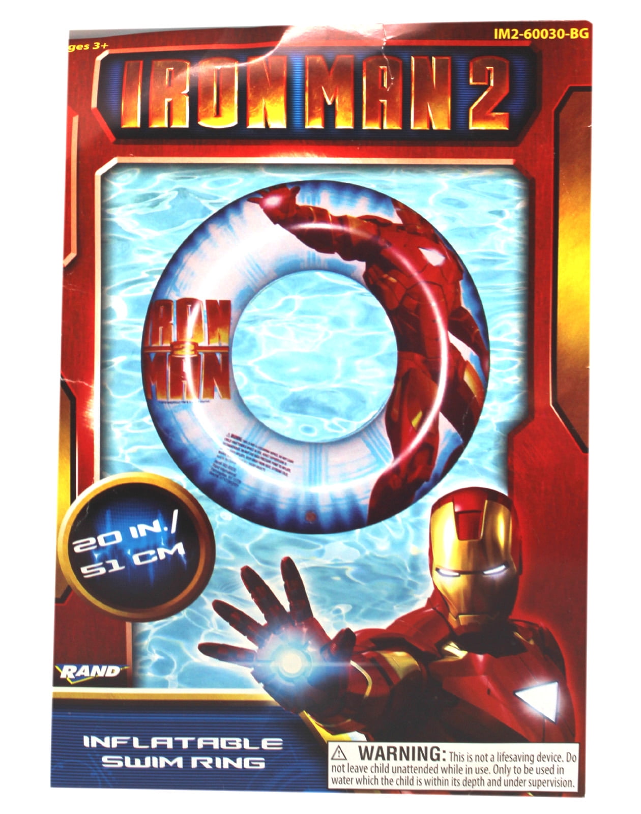 Marvel Blue and Red Colored Iron Man 2 Kids Inflatable Pool Ring ...