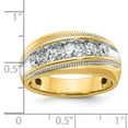 thumbnail image 4 of Auriga Fine Jewelry 10K Yellow Gold with White Rhodium Men's Polished and Milgrain 1 Carat A Quality Diamond Ring Size 10, 4 of 5