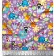 thumbnail image 1 of Soimoi Poly Georgette Fabric Floral,Bird & Animal Cartoon Printed Craft Fabric by The Yard 52 Inch Wide, 1 of 3