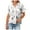 White, variant on lcziwo Ladies Linen Shirts and Blouses,Linen Button Down Shirt Women Feather Print Short Sleeve Blouses V Neck Collared Button Up Summer Beach Tops White,XXL