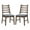 Dark Gray, variant on Gzxs Rustic Armless Dining Chairs Set of 2, Wooden Kitchen Chairs with Gray Linen Padded Seat, for Dining Room, Living Room (Walnut)