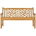 thumbnail image 5 of Teak Wood Chippendale Double Outdoor Patio & Garden Bench, 5 of 5