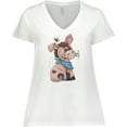 thumbnail image 3 of Inktastic Western Dilly Donkey Women's Plus Size V-Neck T-Shirt, 3 of 5