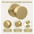 thumbnail image 3 of Mega Handles | Buena Dummy Door Knob | Pack of 2| Satin Brass, 3 of 4
