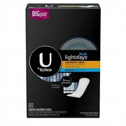 U by Kotex Curves Regular Liners, Unscented, 80 Count