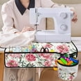 thumbnail image 4 of ZIATUBLE Hummingbird Sewing Machine Carrying Pad Flower Sewing Machine Organizer Mat Extra Long Sewing Machine Mat Non Slip Sewing Machine Pad for Table with Detachable Pouch, 4 of 5