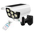 thumbnail image 3 of Outdoor Motion Sensor Solar Lights 2000 Lumens 77 LEDs Spotlight With Remote Controller FloodLights Outdoor IP66 Waterproof, Wireless Dummy Decoy Fake Security Camera For Porch Garden Patio Driveway, 3 of 4