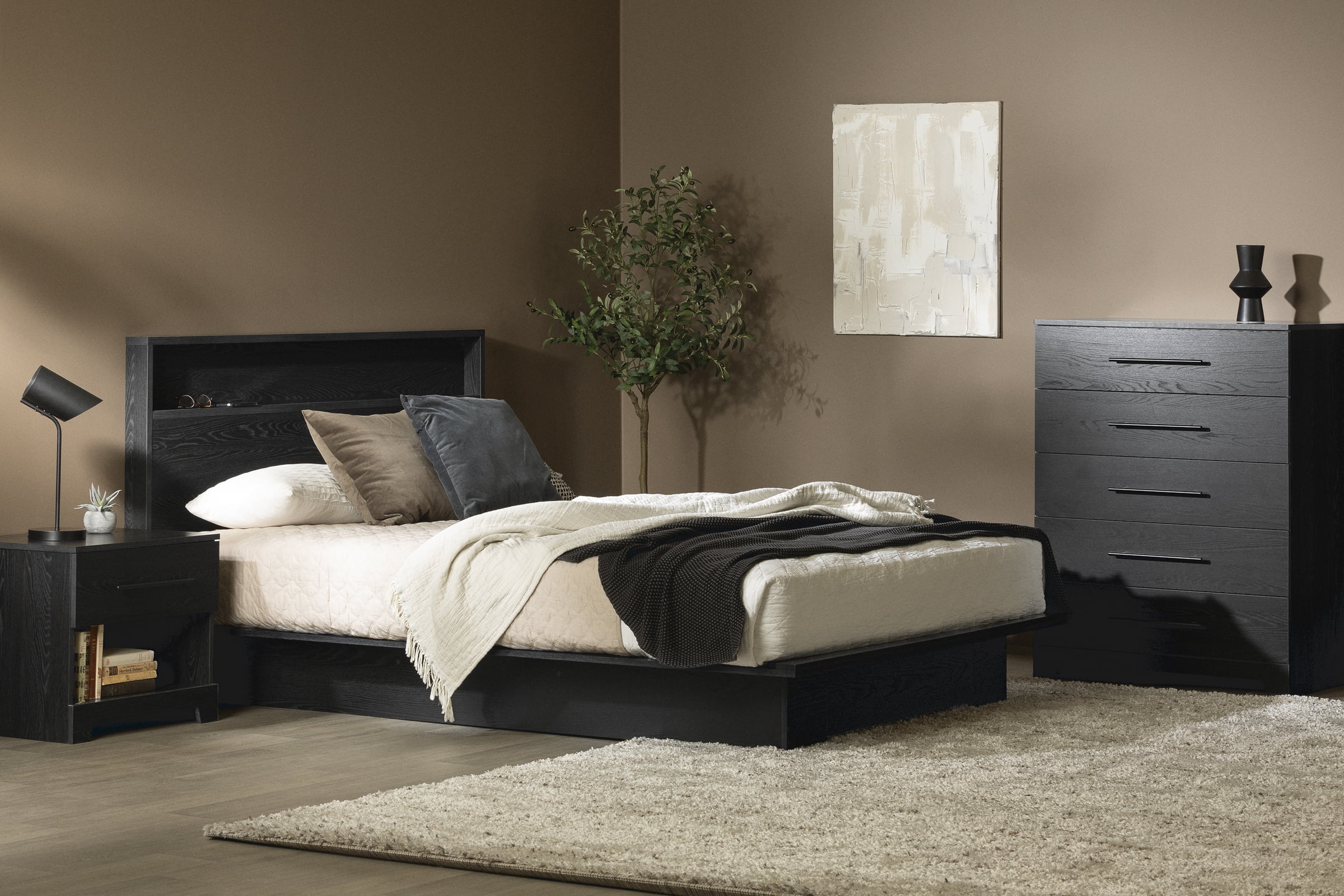 South Shore Primo 5-Drawer Chest for Adult, in Black Oak