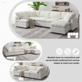 thumbnail image 6 of 130" Oversized Modular Sectional Couch, 6-Seat Chenille Cloud Couch with Ottoman, Convertible U-Shaped Sleeper Sofa, Free Combination Sofa for Living Room, 6 of 8
