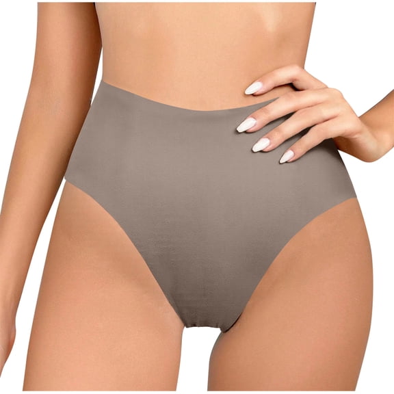 QINGFSAP Womens High Waist Seamless Briefs Invisible Panties Antibacterial Cotton Crotch Underwear for Women