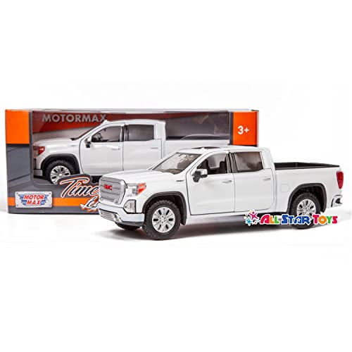 Motor Max 2019 GMC Sierra 1500 Denali Crew Cab Pickup Truck White 79362WH 1 27 Scale Diecast Model Toy Car 79362WH White Walmart