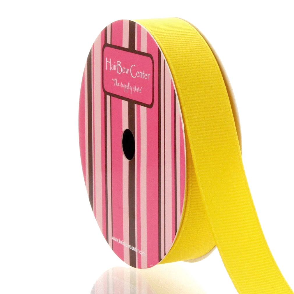 HBC 5/8"Grosgrain Ribbon Solid Yellow Gold 5 Yard Reel (16mm)