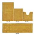 thumbnail image 2 of Better Trends Luxury Bathroom Rugs 4 Piece Set 100% Cotton Soft Bath Rug Water Absorbent, Reversible, Machine Washable for Bathroom Decor Toilet Base Contour, Runner Mat Yellow Lux Collection, 2 of 4